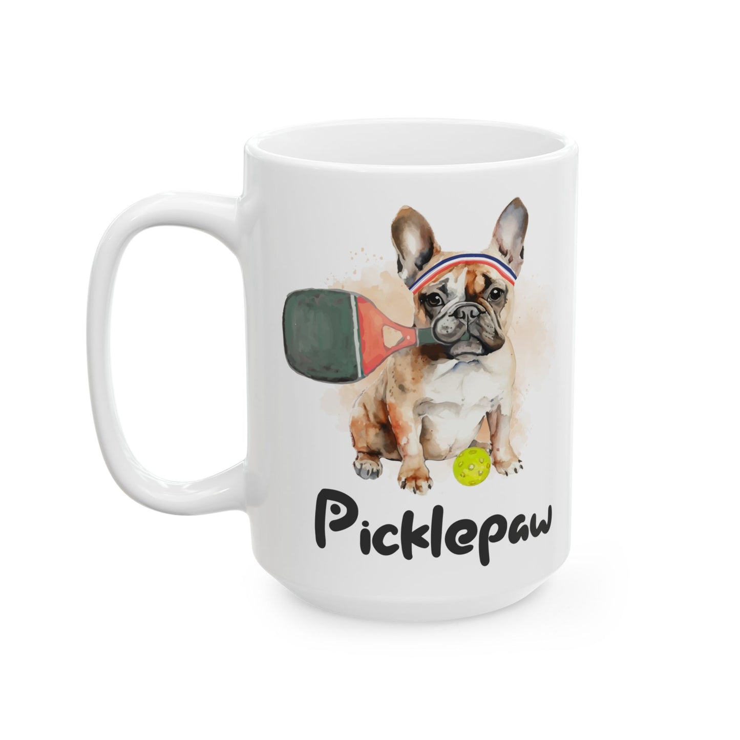 PicklePaw Frenchie Mug, (11oz, 15oz)