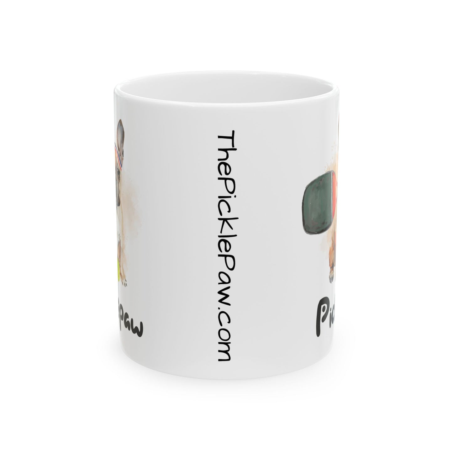 PicklePaw Frenchie Mug, (11oz, 15oz)