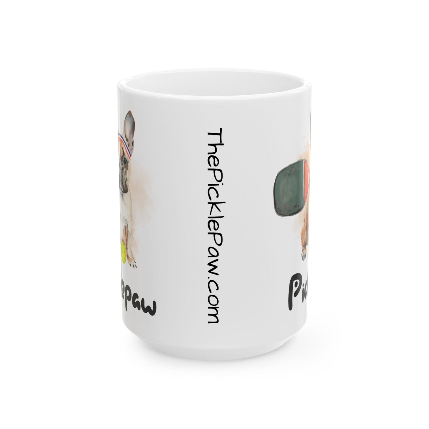 PicklePaw Frenchie Mug, (11oz, 15oz)