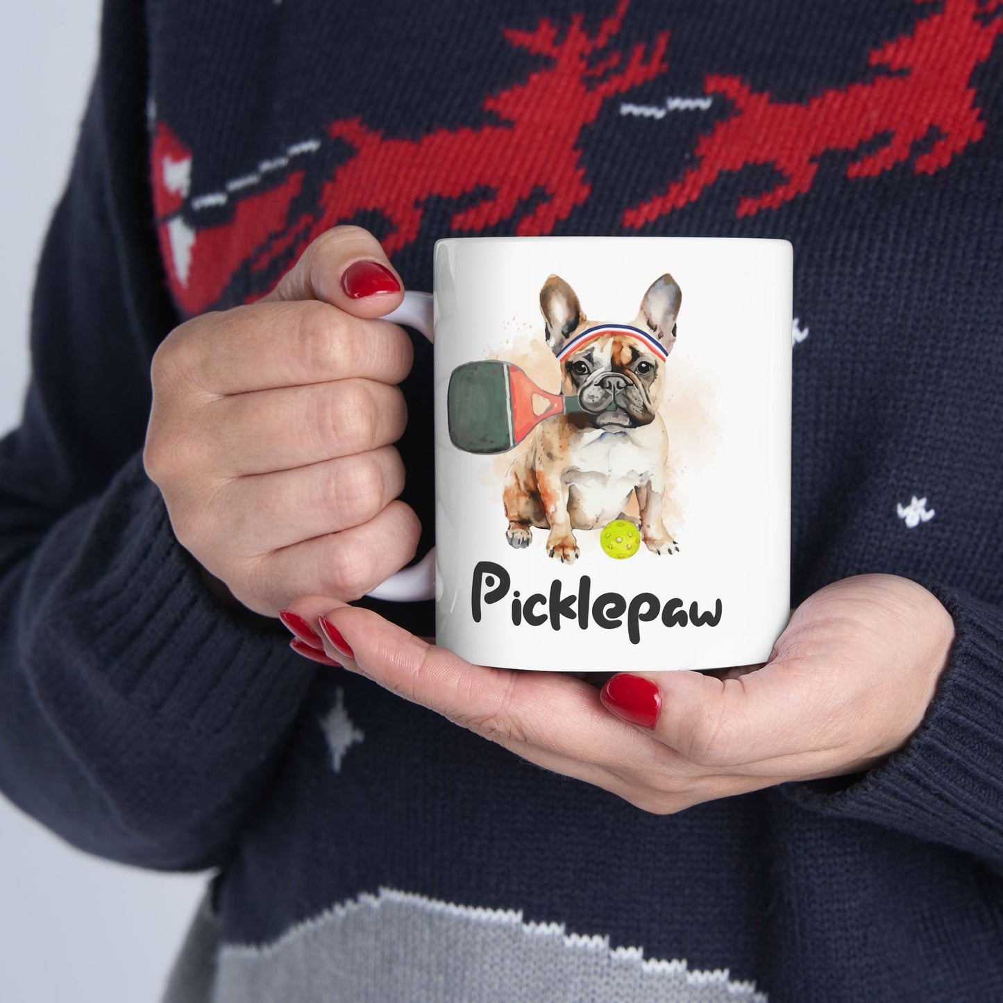 PicklePaw Frenchie Mug, (11oz, 15oz)