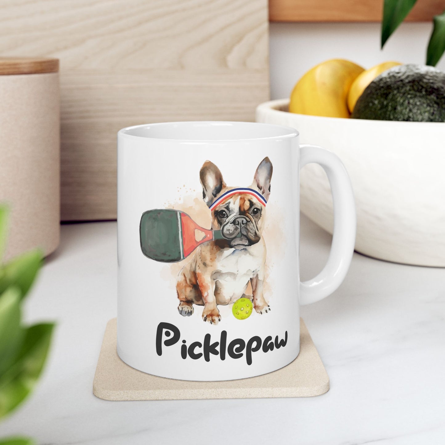 PicklePaw Frenchie Mug, (11oz, 15oz)