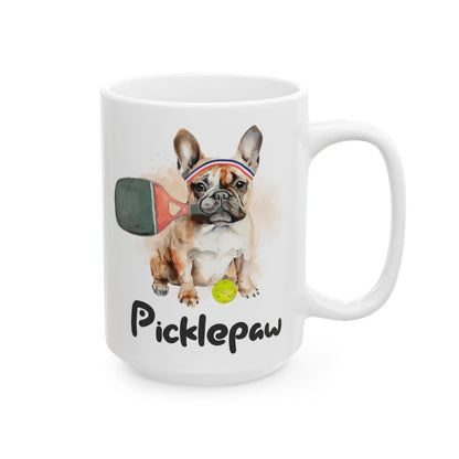 PicklePaw Frenchie Mug, (11oz, 15oz)